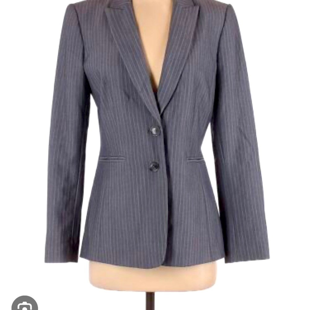 Alex Marie Gray Pinstripe Pants Suit w/ Blazer SZ 12